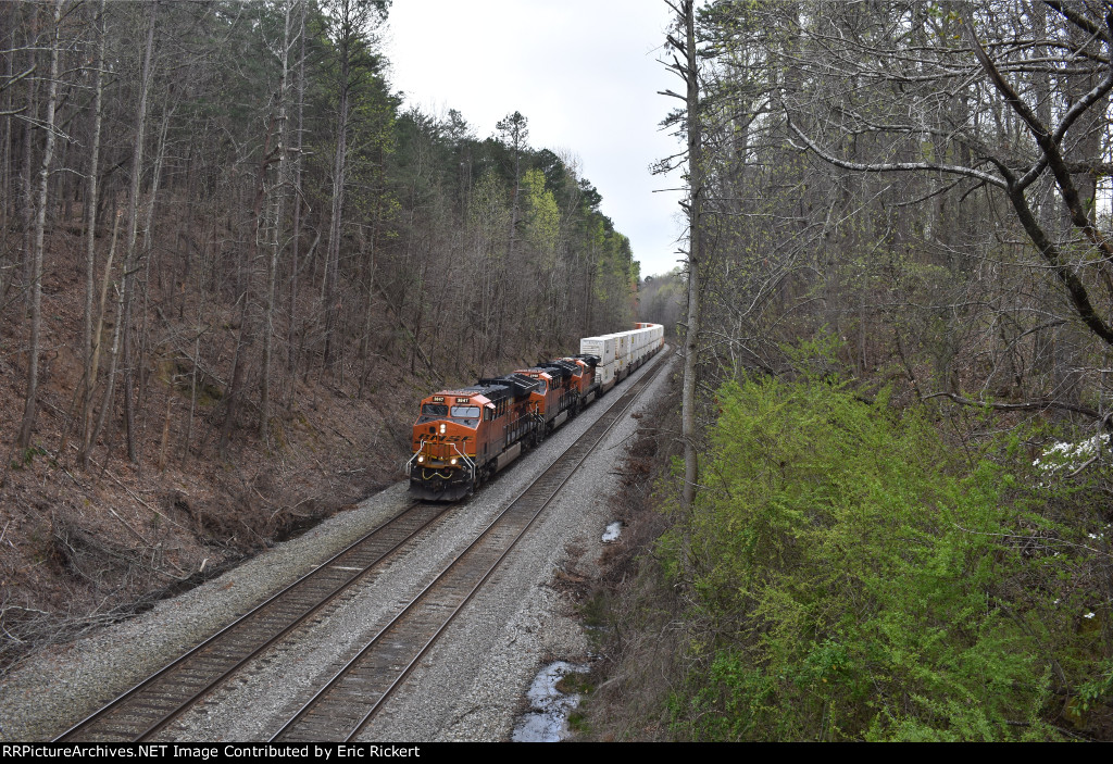 BNSF 3847 on a fine spring day